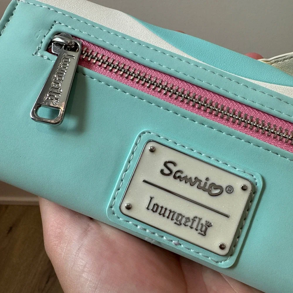 Loungefly x Little Twin Stars Kiki Lala Kawaii Rainbow Pastel Clouds Wallet NWOT